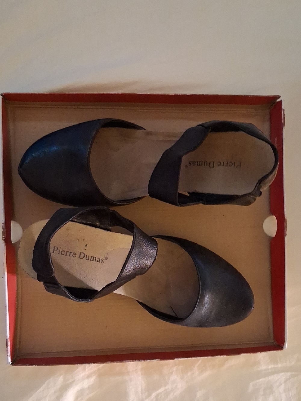 Pierre Dumas Black Mary Jane with Ankle Strap